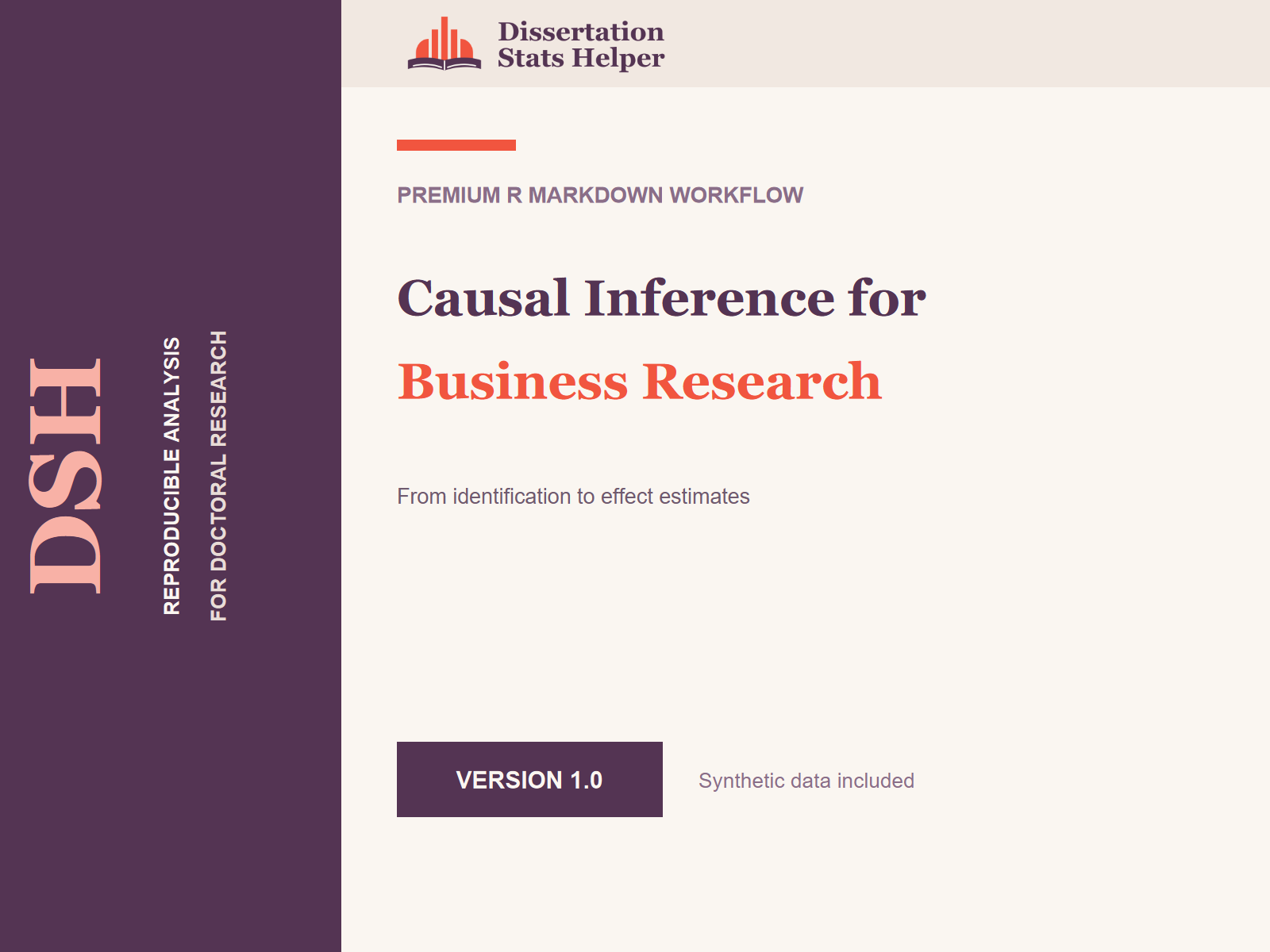 Causal Inference for Business Research — Dissertation Stats Helper product cover