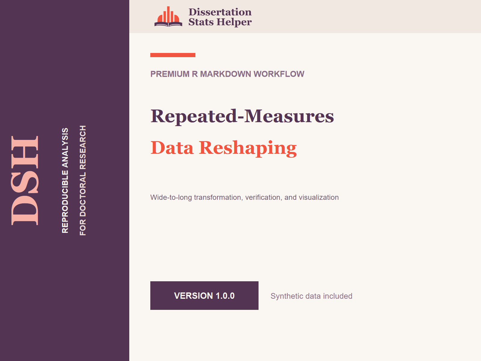 Repeated-Measures Data Reshaping and Visualization product cover